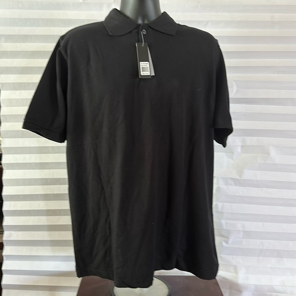 Galaxy By Harvic XL Polo Shirt Men’s Black Short Sleeve Golf Casual - Picture 1 of 3